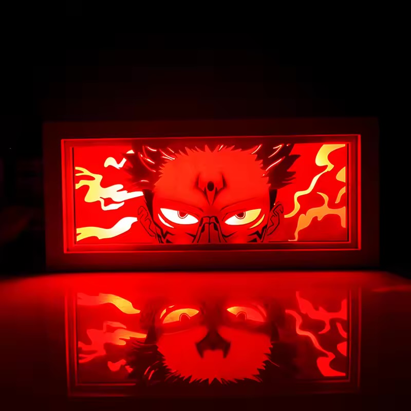 3D- Anime Lichtbox ( Papier Carving ) Dekor Nachtlampe / Tischlampe.