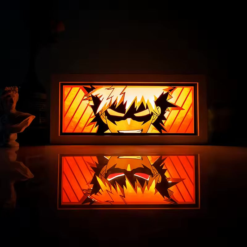 3D- Anime Lichtbox ( Papier Carving ) Dekor Nachtlampe / Tischlampe.