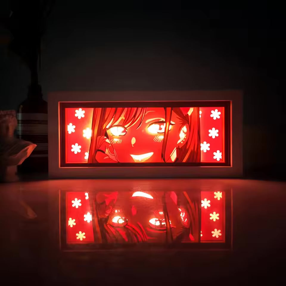 3D- Anime Lichtbox ( Papier Carving ) Dekor Nachtlampe / Tischlampe.